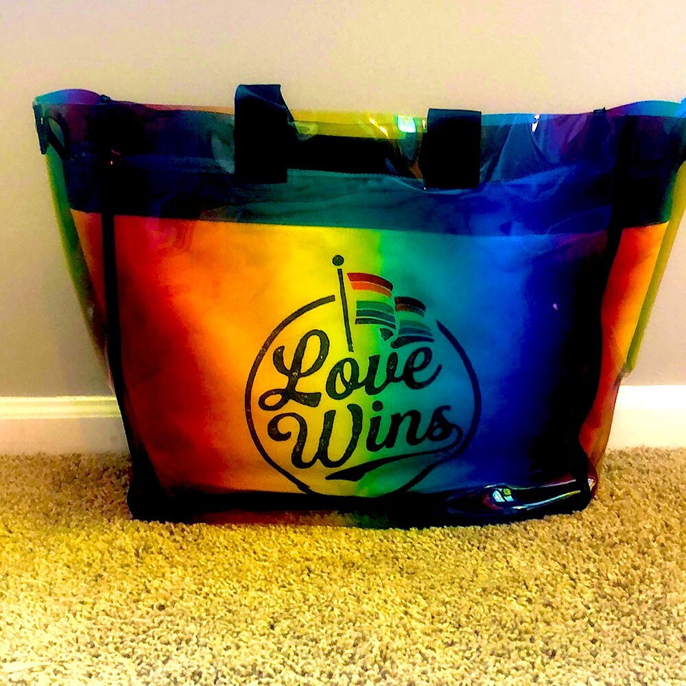 ❤️🧡💛💚💙💜Pride Rainbow “Love Wins” Tote